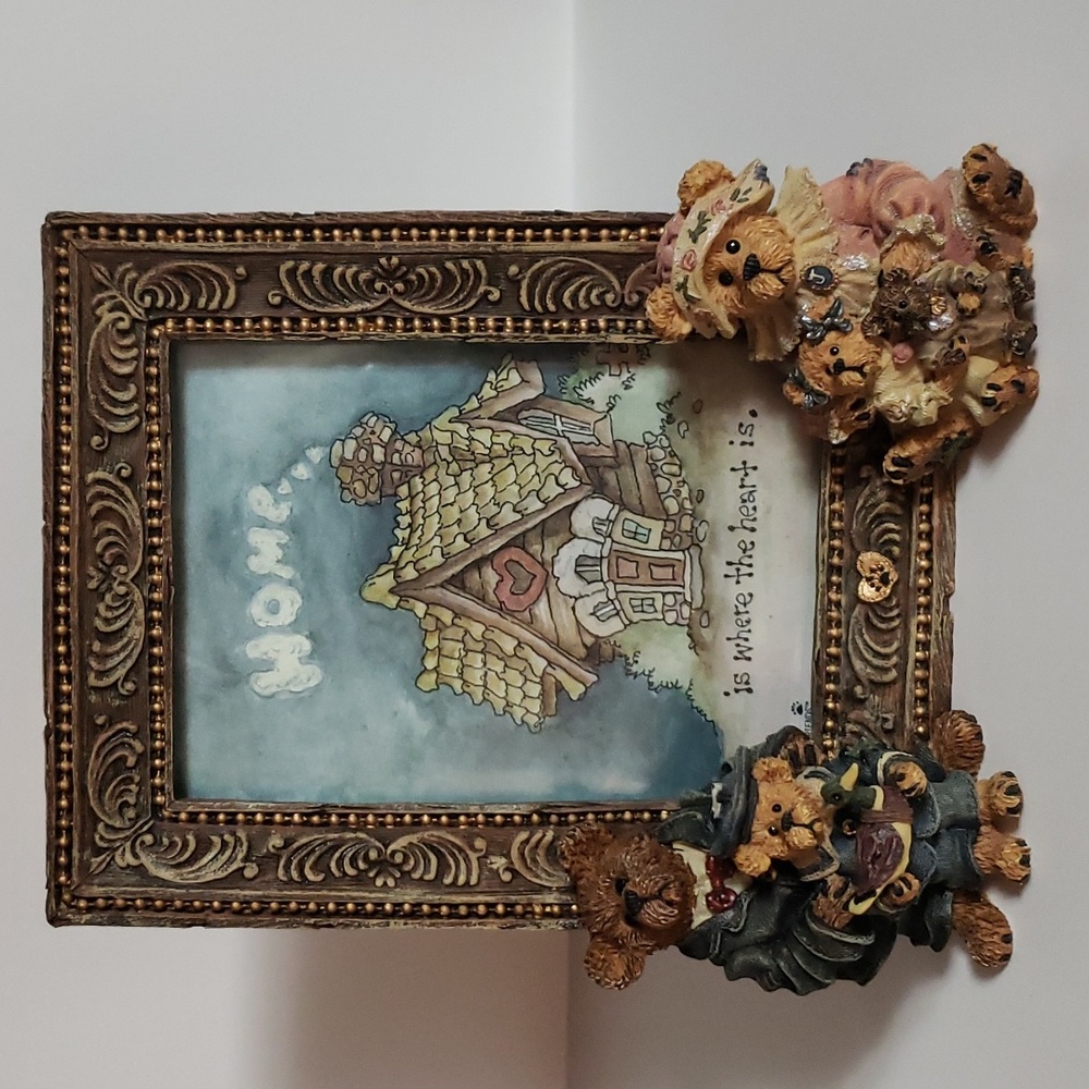 Boyds Bear Gary, Tina, Matt, Bailey Family Portrait Photo Frame New